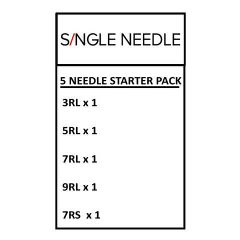5 Pack Stick and Poke Tattoo Needles - 1 each of 3RL, 5RL, 7RL, 9RL and 7RS