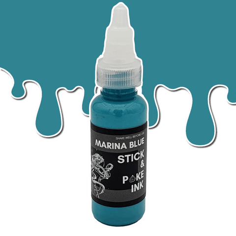 Marina Blue tattoo Ink for Stick and Poke Tattooists