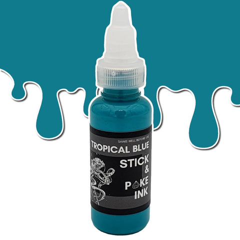 Tropical Blue Tattoo Ink for Stick and Poke Tattooists