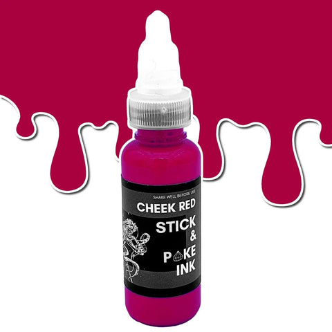 Cheek Red - Stick and Poke Tattoo Ink - SINGLE NEEDLE