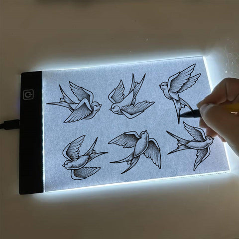 A5 Tattoo Stencil Lightbox with 3 Brightness Settings - SINGLE NEEDLE