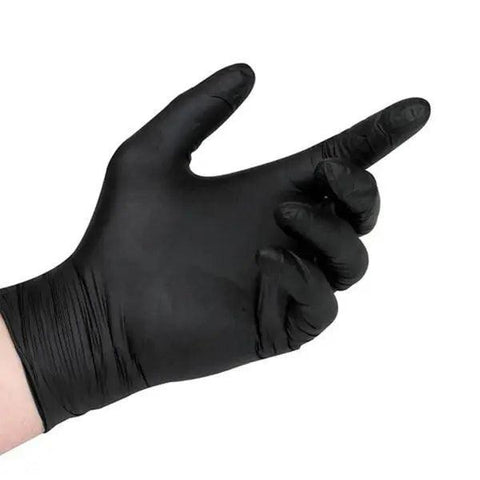 Black Nitrile Nitrile Disposable Gloves for Tattooing - Pack of 5 Pairs - SINGLE NEEDLE