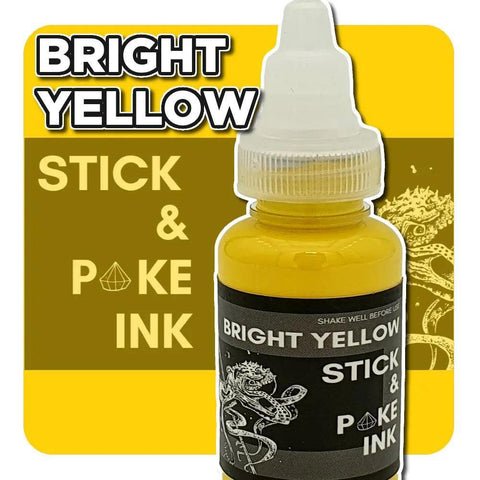 Bright Yellow - Stick and Poke Tattoo Ink - SINGLE NEEDLE