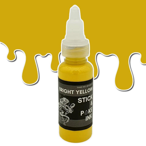 Bright Yellow - Stick and Poke Tattoo Ink - SINGLE NEEDLE