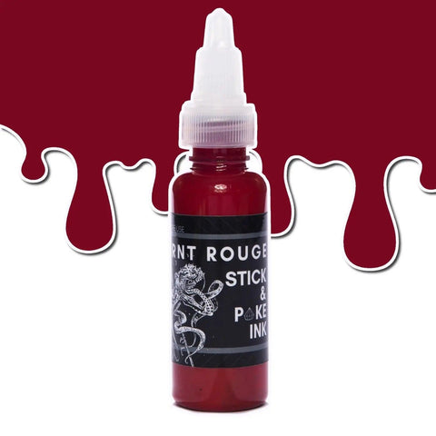 Burnt Rouge - Deep Red Stick and Poke Tattoo Ink - SINGLE NEEDLE