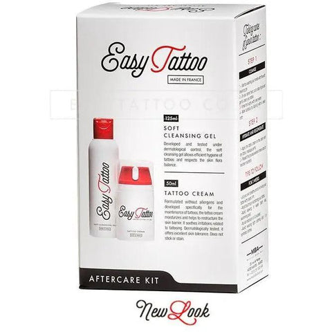 Easy Tattoo Complete Aftercare Kit - Soft Cleansing Gel and Tattoo Cream - SINGLE NEEDLE