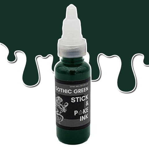 Gothic Green - Stick and Poke Tattoo Ink - SINGLE NEEDLE