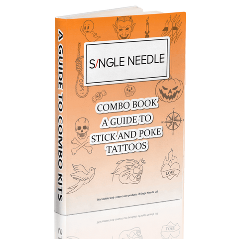 Guide to Stick and Poke Tattooing + 260 Ready to Use Stencil Designs - SINGLE NEEDLE