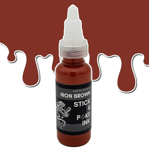 Iron Brown - Stick and Poke Tattoo Ink - SINGLE NEEDLE