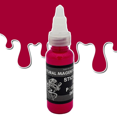 Natural Magenta - Stick and Poke Tattoo Ink - SINGLE NEEDLE