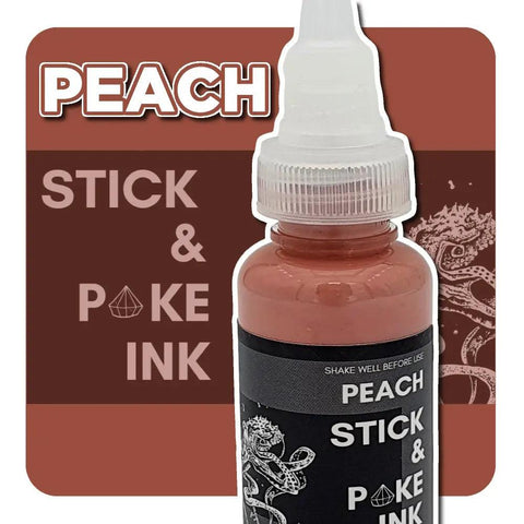 Peach- Stick and Poke Tattoo Ink - SINGLE NEEDLE