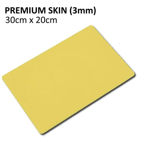 Silicone Tattoo Practice Skin  - Premium Size 30cm x 20cm x 3mm Thick - SINGLE NEEDLE