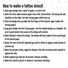 Stencil Tracing Paper for Stick and Poke Tattoo Designs - SINGLE NEEDLE