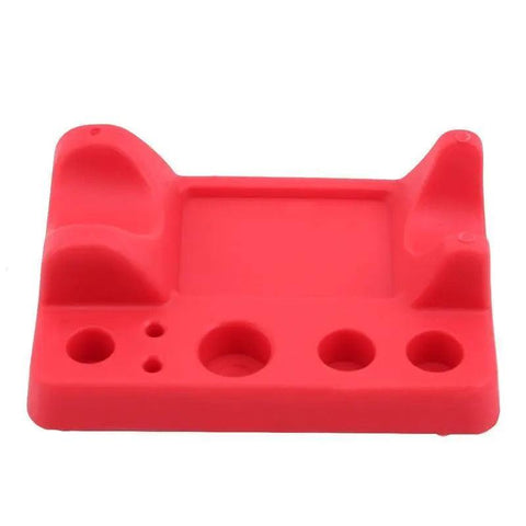 Stick & Poke Tattoo Needle Stand and Ink Cup Holder - Red Silicone Tattooing Accessories Organiser - SINGLE NEEDLE