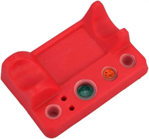 Stick & Poke Tattoo Needle Stand and Ink Cup Holder - Red Silicone Tattooing Accessories Organiser - SINGLE NEEDLE