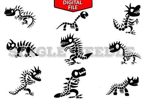 Dinosaur Tattoo Flash Sheet Stencil for Real Stick and Poke Tattoos - SINGLE NEEDLE