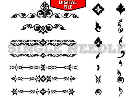 Thai Art Decorations Hand Poke Flash Sheet & Stencil - SINGLE NEEDLE