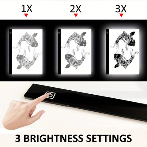 A5 Tattoo Stencil Lightbox with 3 Brightness Settings - SINGLE NEEDLE