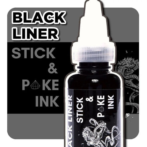 Black Liner - Stick and Poke Tattoo Ink - SINGLE NEEDLE