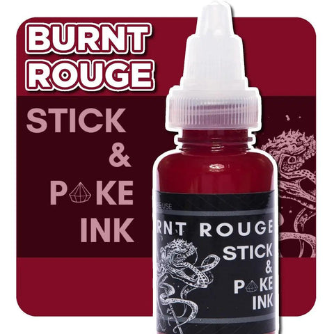 Burnt Rouge - Deep Red Stick and Poke Tattoo Ink - SINGLE NEEDLE