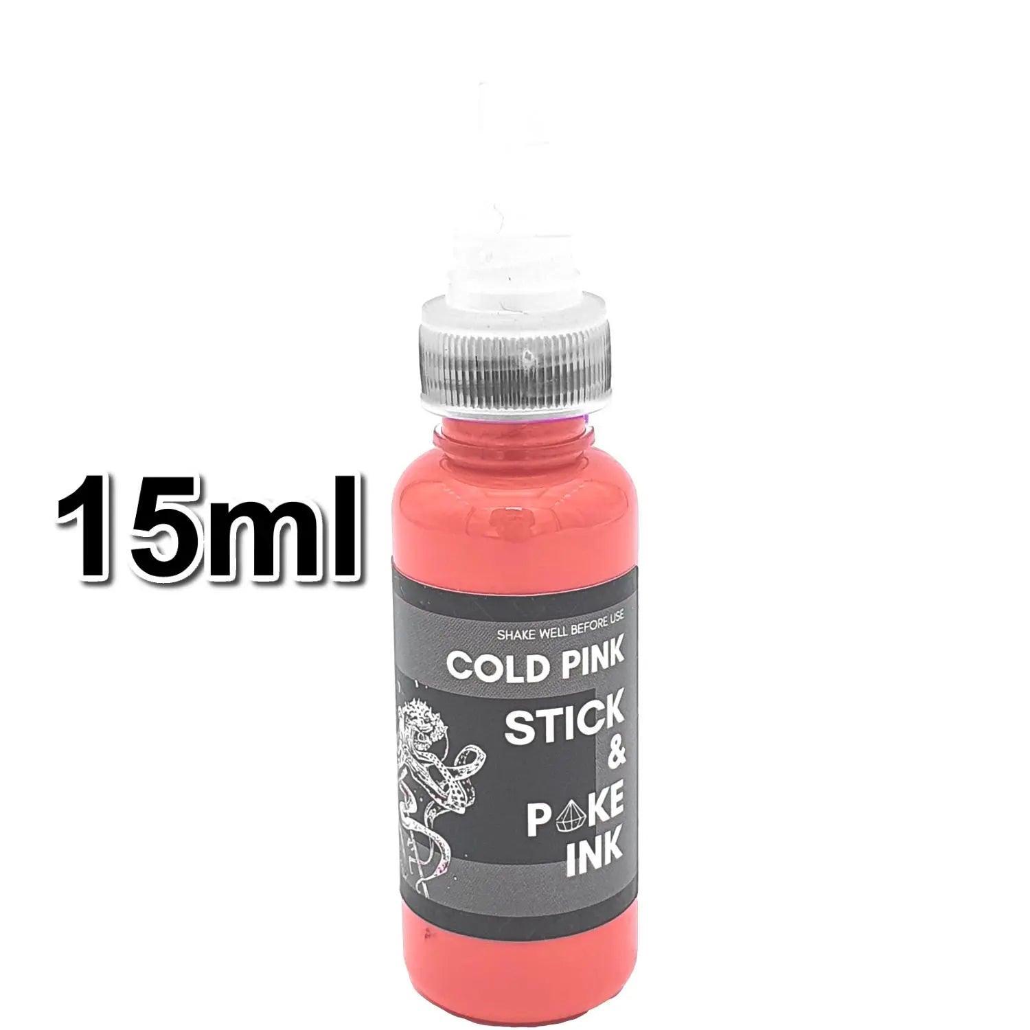 Pink Skin Ink Cold Pink tattoo Ink for Stick and Poke Tattooists | SINGLE NEEDLE