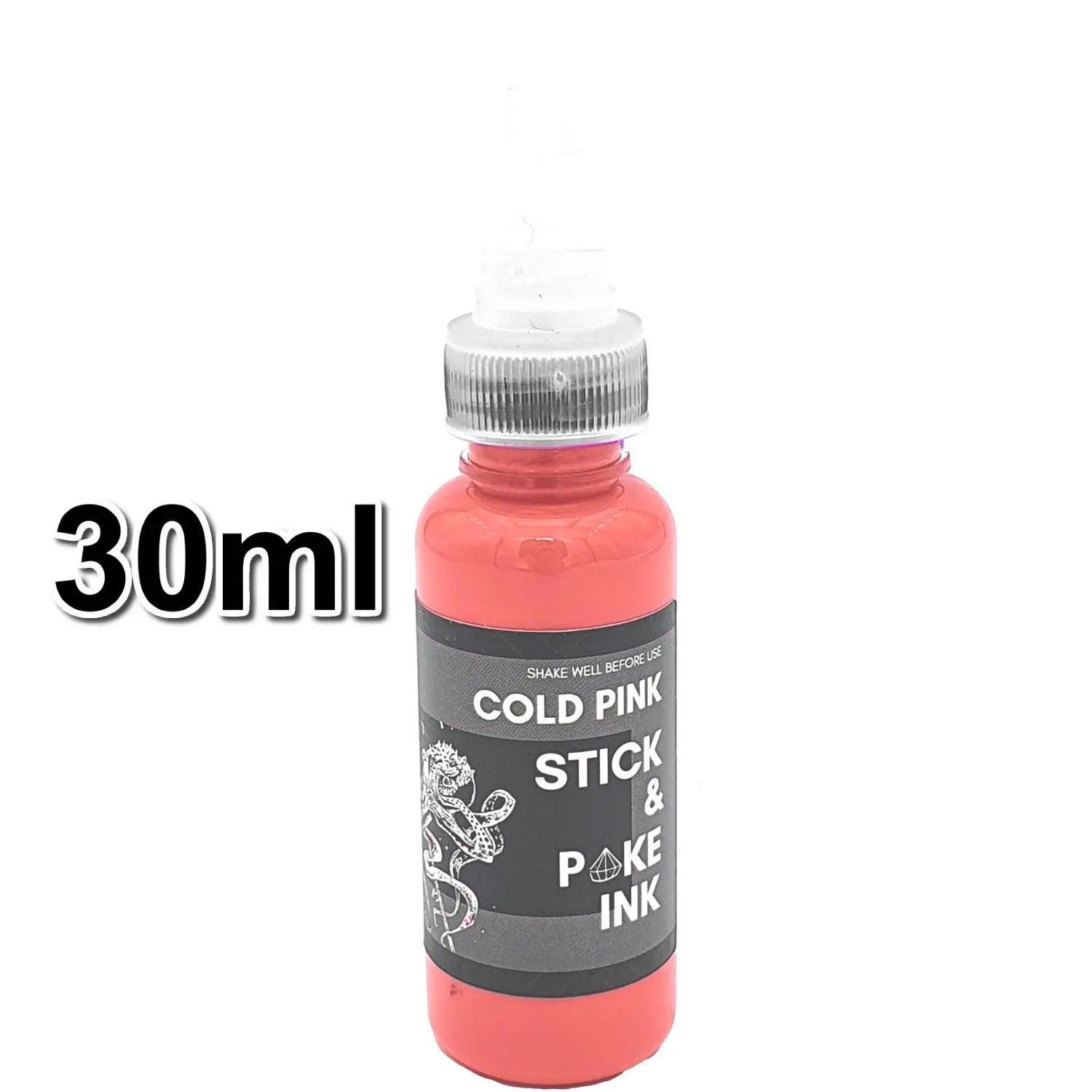 Pink Ink Application Cold Pink tattoo Ink for Stick and Poke Tattooists | SINGLE NEEDLE