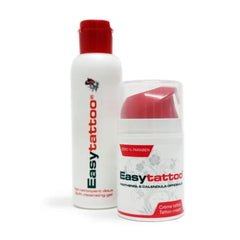 Easy Tattoo Complete Aftercare Kit - Soft Cleansing Gel and Tattoo Cream - SINGLE NEEDLE