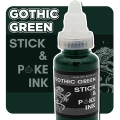 Gothic Green - Stick and Poke Tattoo Ink - SINGLE NEEDLE