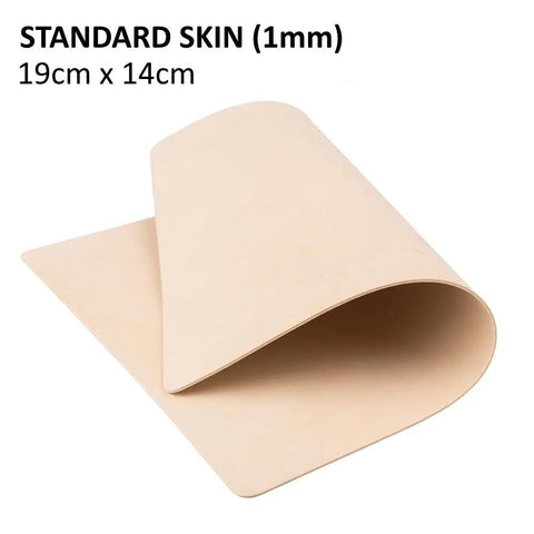 Silicone Tattoo Practice Skin - Standard Size 19cm x 14cm x 1mm Thick - SINGLE NEEDLE