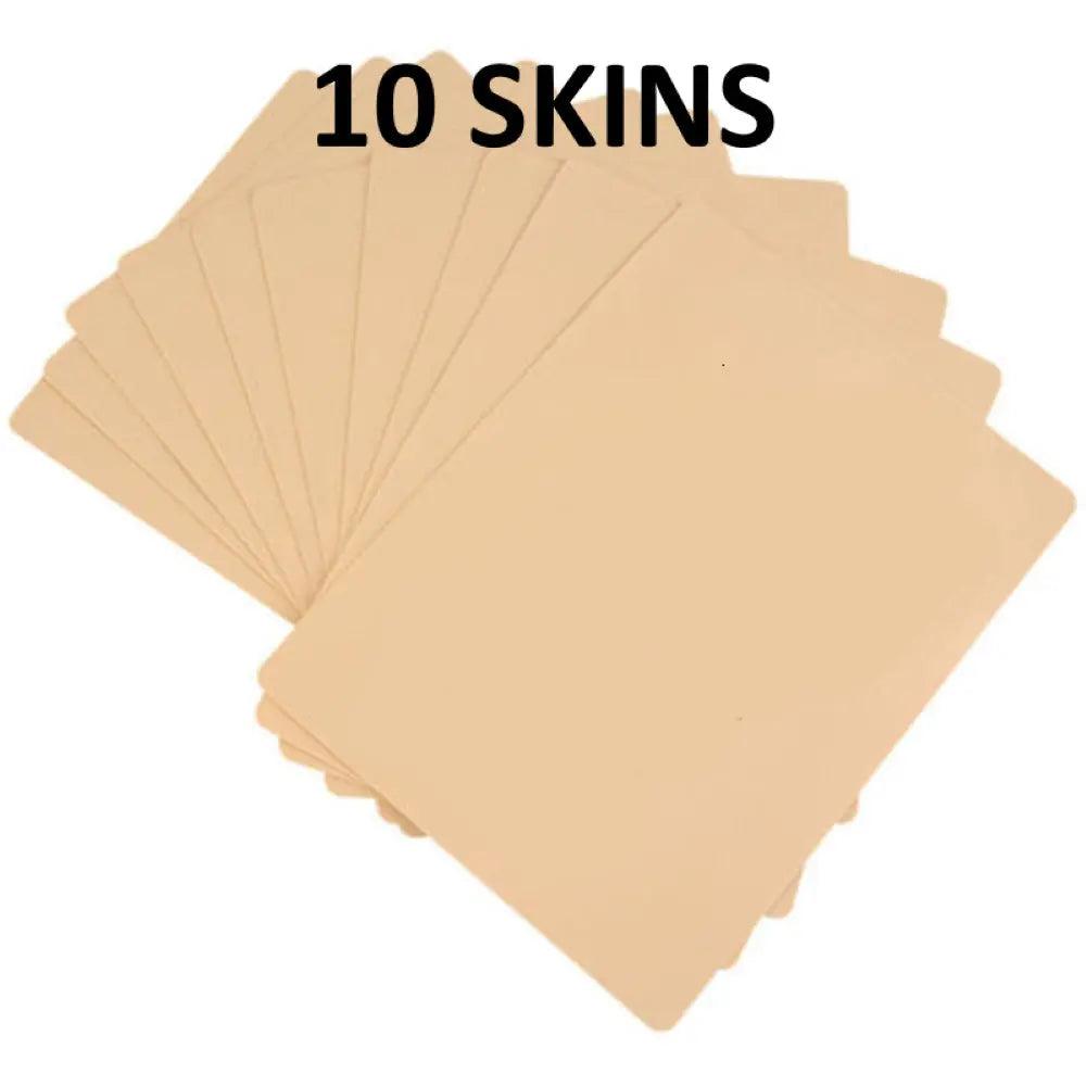 Silicone Tattoo Practice Skin - Standard Size 19cm x 14cm x 1mm Thick - SINGLE NEEDLE