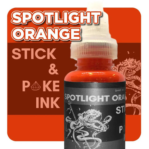 Spotlight Orange - Stick and Poke Tattoo Ink - SINGLE NEEDLE