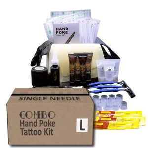 Stick and Poke COMBO Tattoo Kit - LARGE Box of 124 Hand Poke Tattooing ...