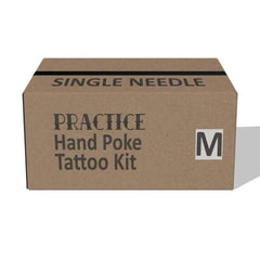 Stick and Poke PRACTICE Tattoo Kit - MEDIUM Box of 80 Hand Poke Tattooing Items - SINGLE NEEDLE