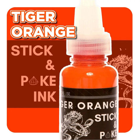 Tiger Orange - Stick and Poke Tattoo Ink - SINGLE NEEDLE