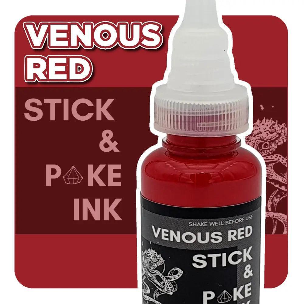 Red Ink Stick Venous Red tattoo Ink for Stick and Poke Tattooists | SINGLE NEEDLE